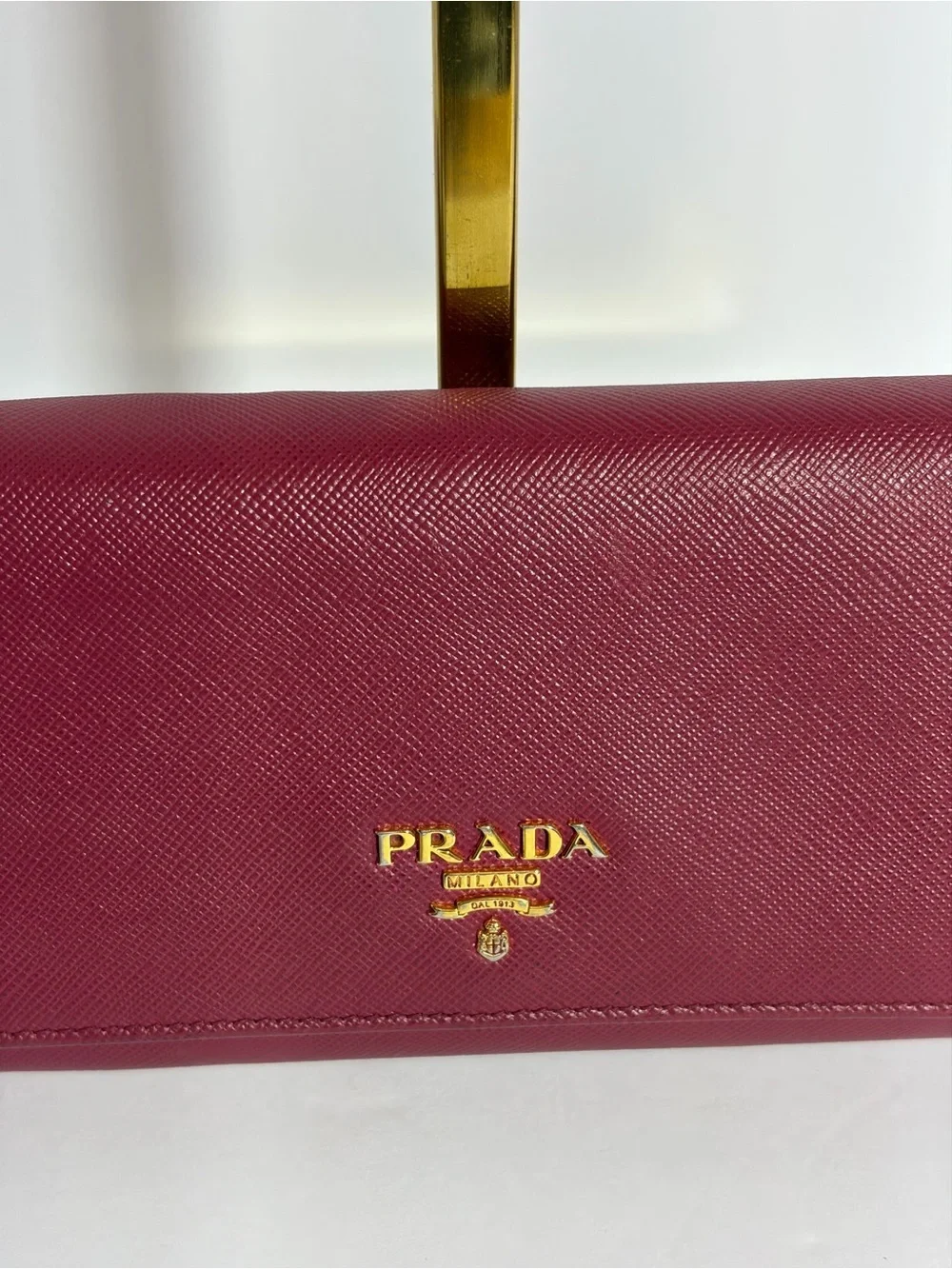 AUTHENTIC PRADA Women's Saffiano Leather Wallet - Rose